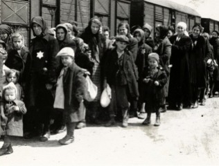 Arrivo degli Ebrei Ungheresi sulla rampa di Auschwitz-Birkenau, 27 Maggio 1944. www.yadvashem.org